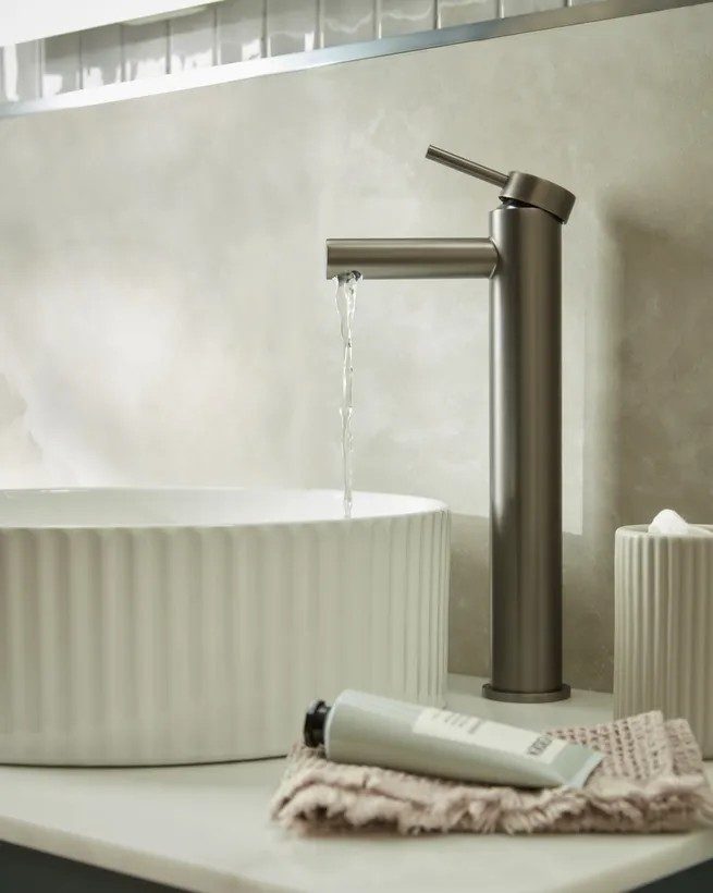 Tavistock Anthem Tall Basin Mixer & Click Waste – Gunmetal