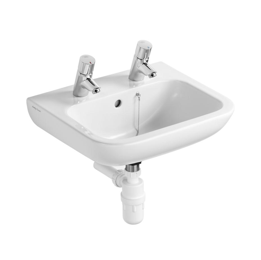 Armitage Shanks Portman 21 500mm Basin With 2 Tapholes, Overflow And Chainstay Hole
