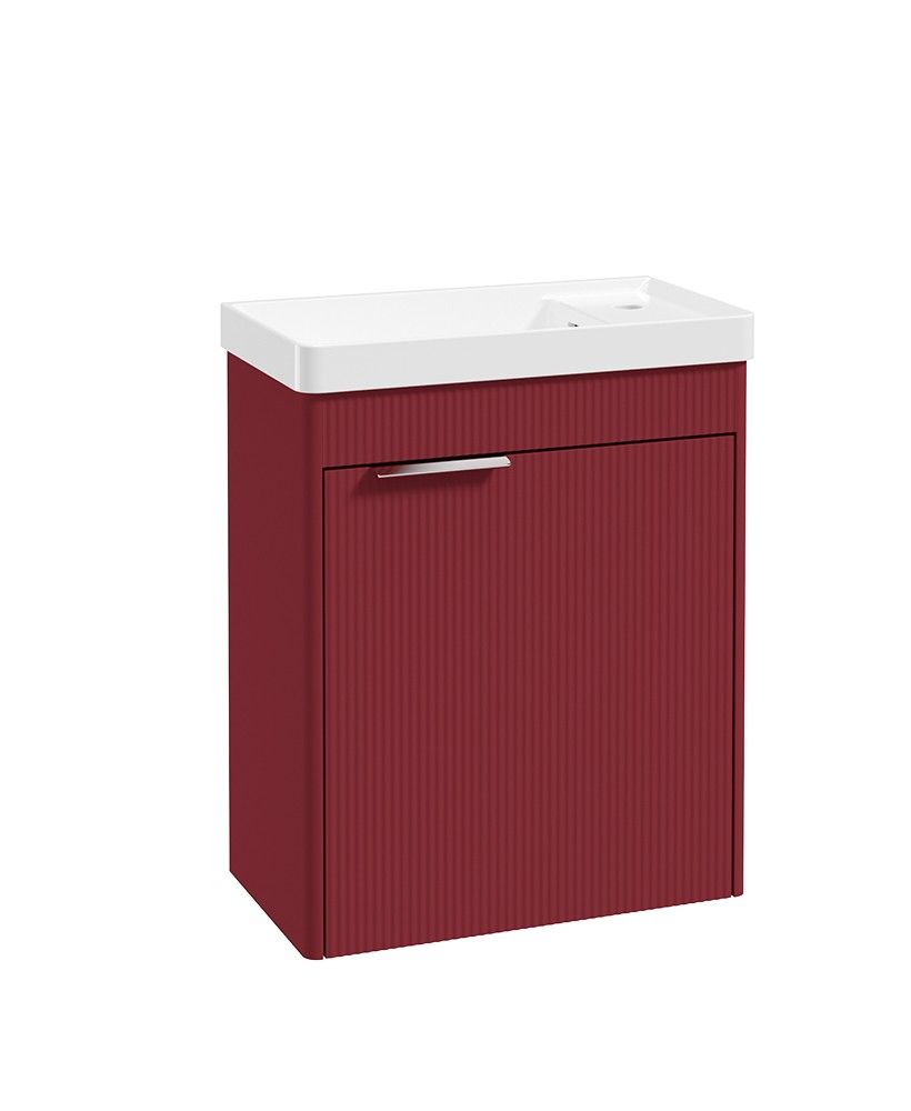 Sonas Reed Cloakroom 550mm 1 Door Wall Hung Unit & Basin – Ruby Fern
