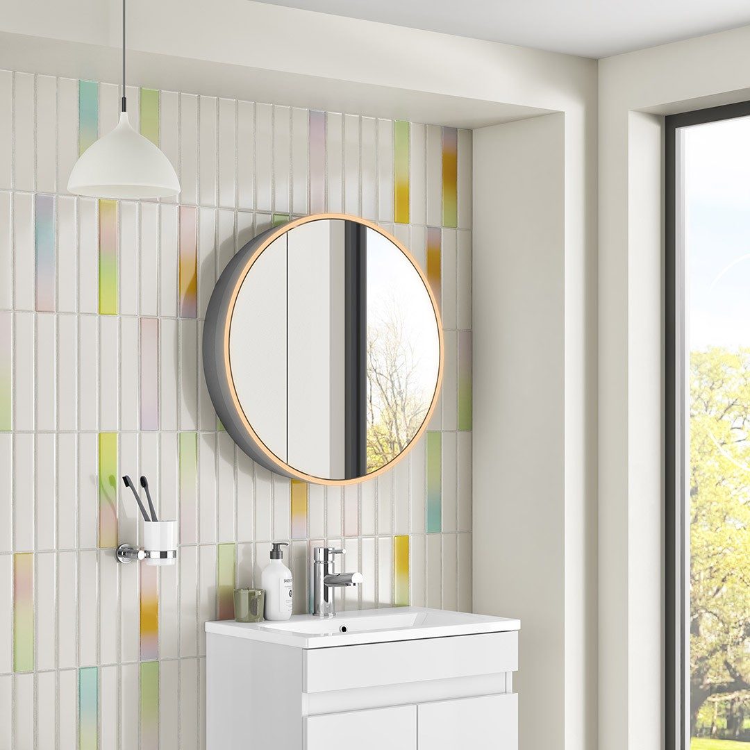 MyStyle Cyrus 60 LED Mirror Cabinet – Grey