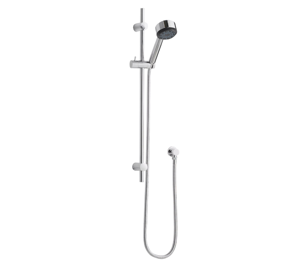 Nuie Lux Round Slider Rail Kit with Outlet Elbow – Chrome