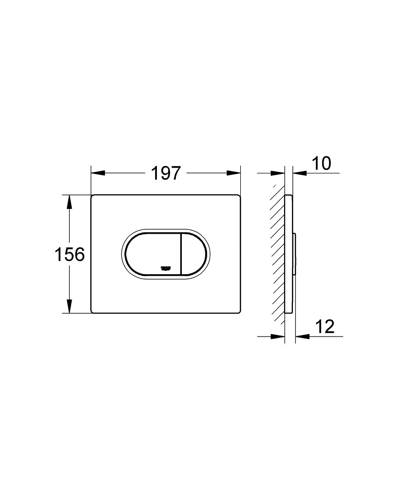Grohe Arena Cosmopolitan WC Wall Plate – Chrome
