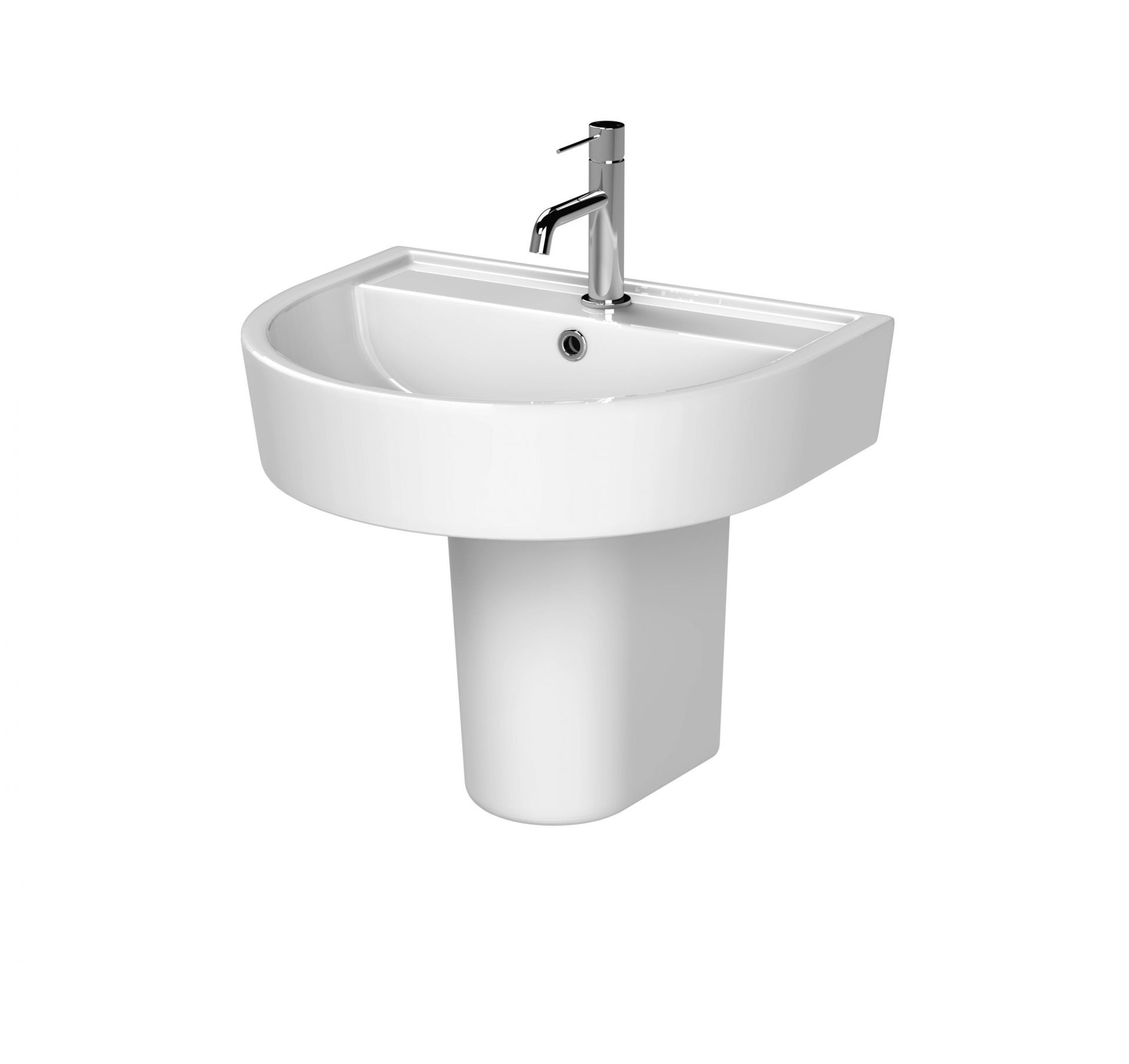 Nuie Lux Heacham 1TH Basin & Semi Pedestal