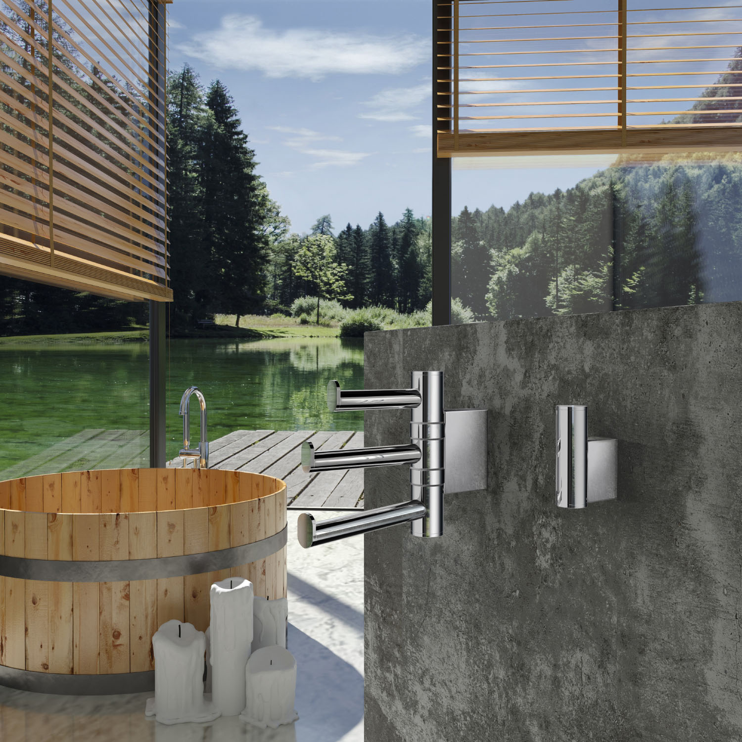 Smedbo Air Swing Arm Triple Hook – Chrome