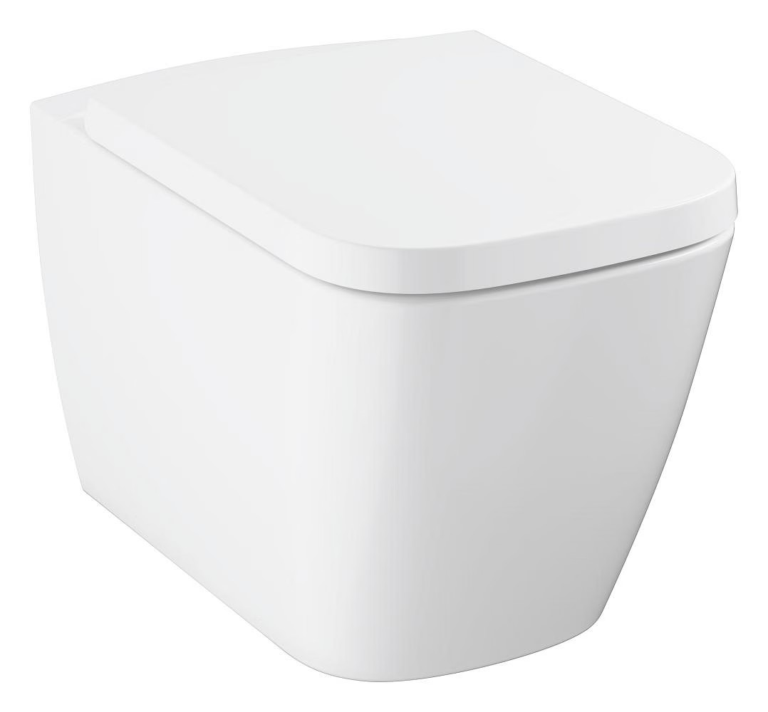 Grohe BauEdge Ceramic Rimless Wall Hung Pan & Soft Close Seat