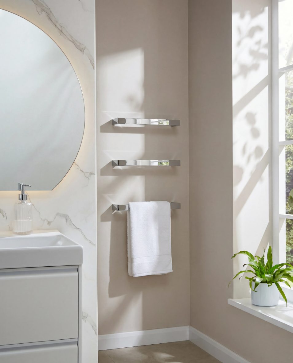 Kartell Designer Singola Dry Electric Towel Rail – Chrome
