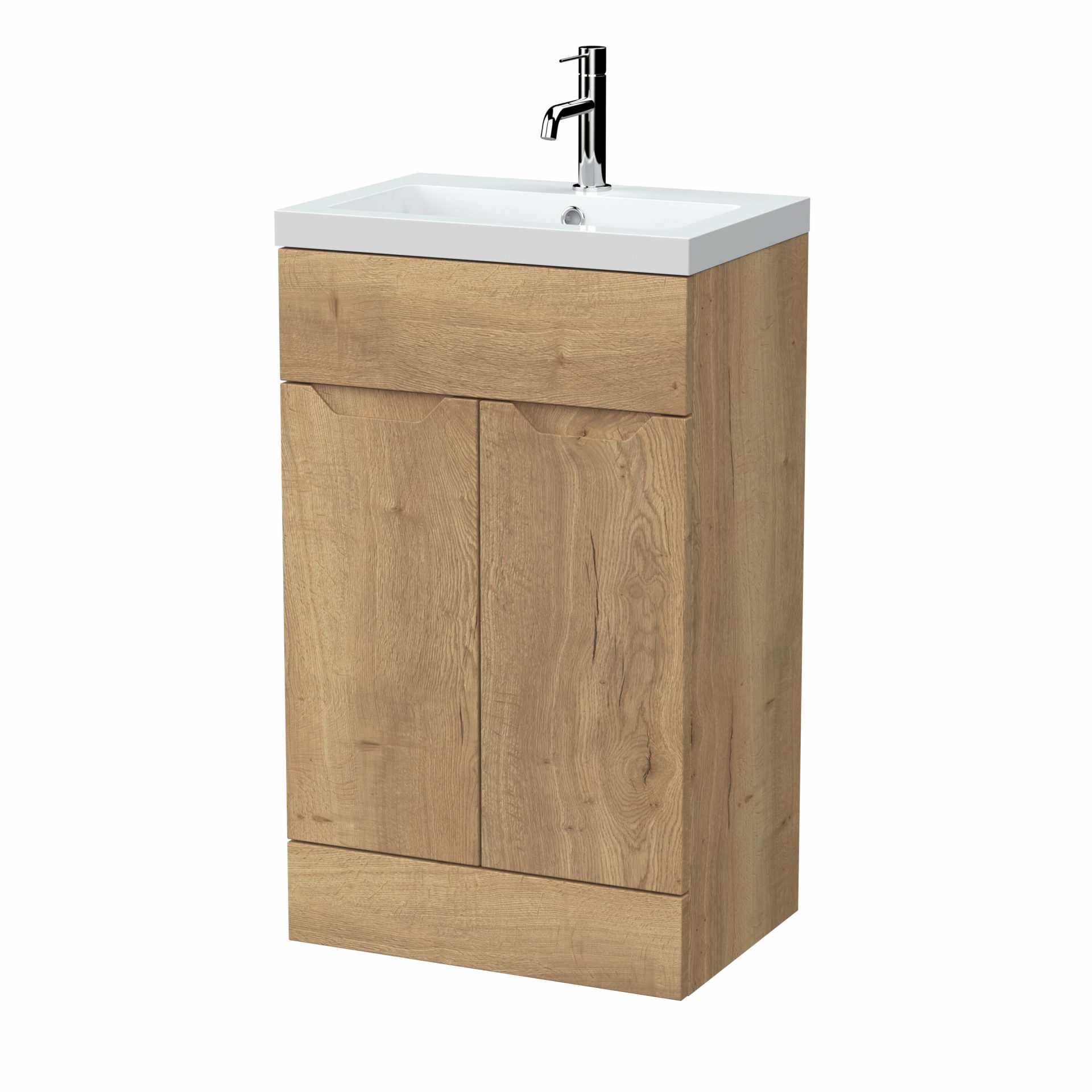 Nuie Lux Loave 500mm 2 Door Standard Floorstanding Unit – Autumn Oak