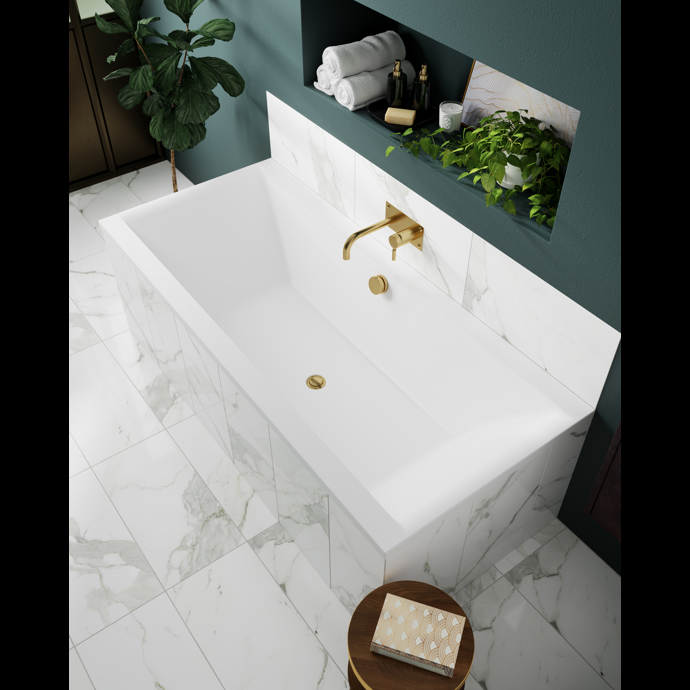 Nuie Asselby Square Double Ended Bath 1700x700mm