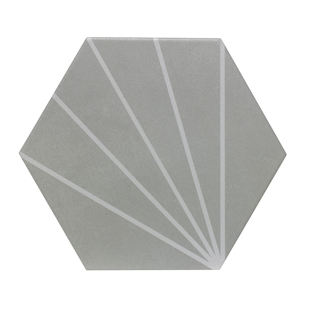 Sunburst Grey Matt Glazed Porcelain 232x267mm