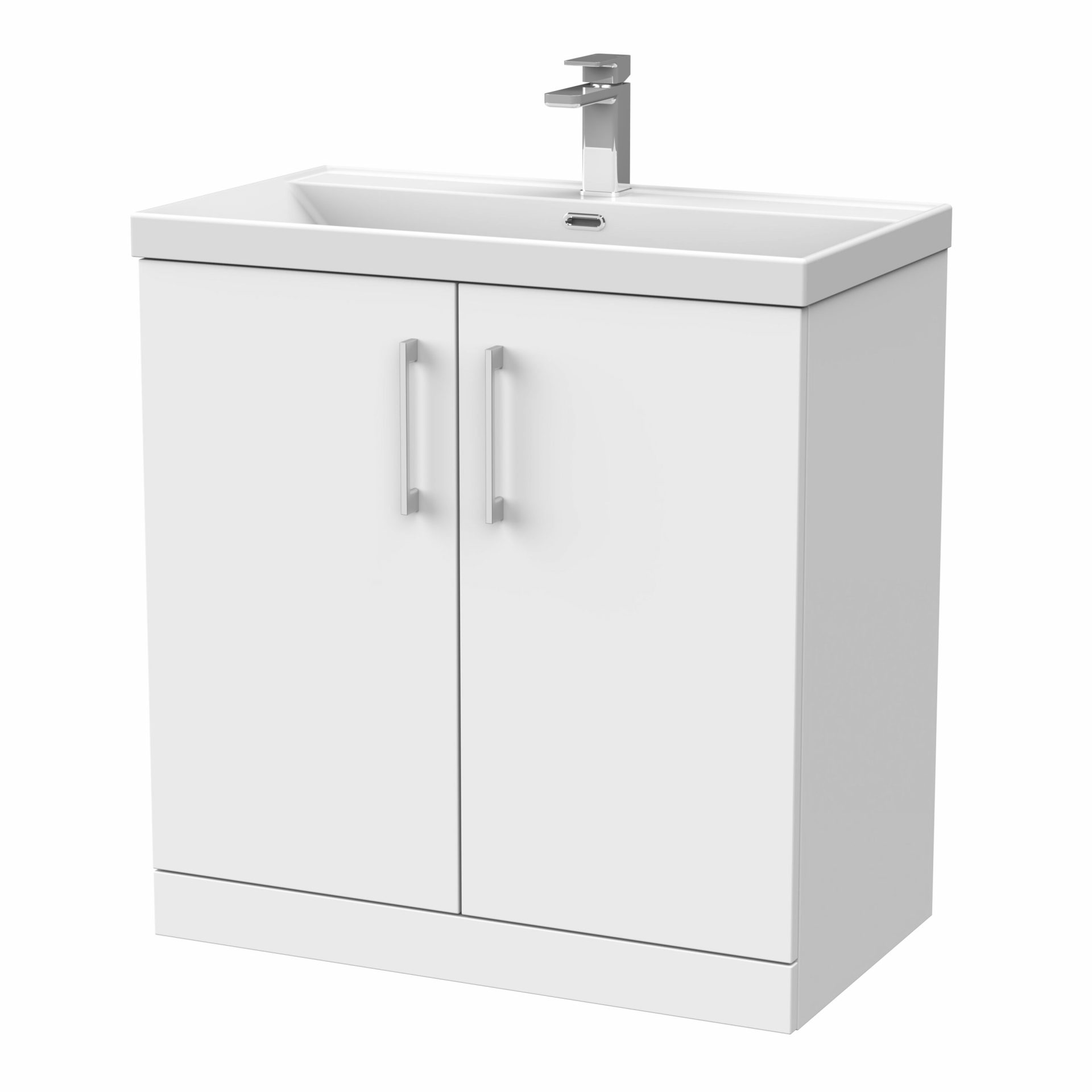 Nuie Lux Kivo 800mm 2 Door Floorstanding Vanity Unit – Matt White