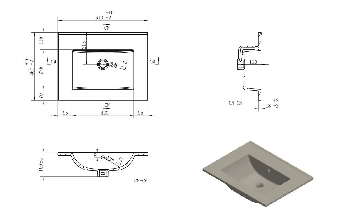 MyBathrooms Murillo 615mm 2 Door Floorstanding Unit & 0TH Basin – Matt White