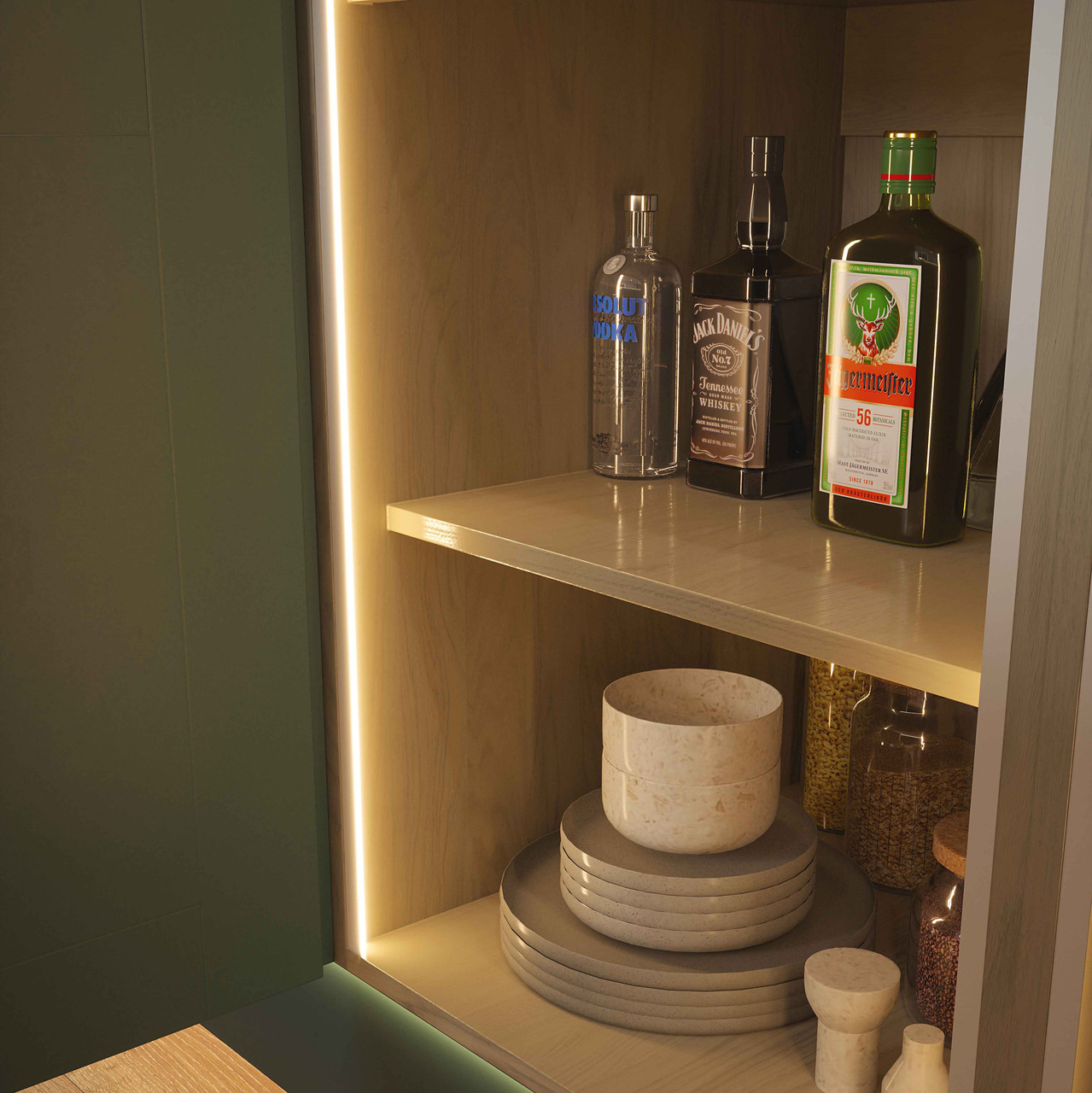 Sycamore 24V Modex Zenith Cut-Anywhere LED Strip in Angled Profile
