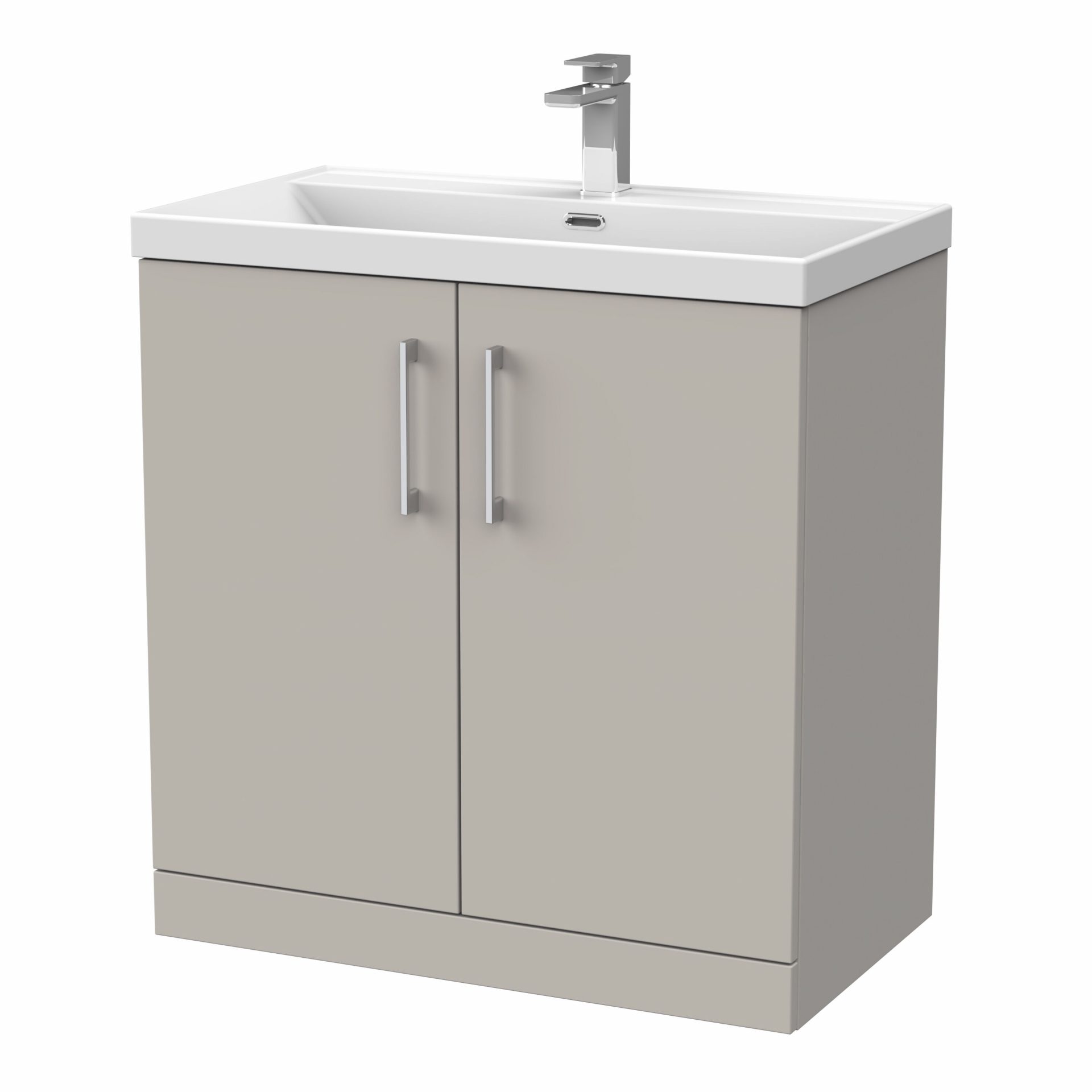 Nuie Lux Kivo 800mm 2 Door Floorstanding Vanity Unit – Pebble Grey