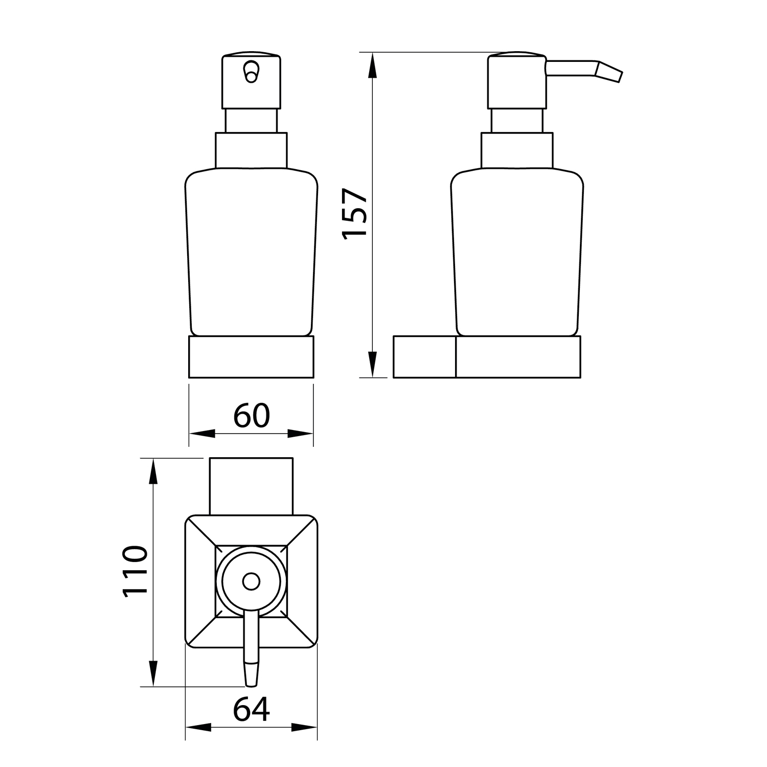 Scudo Mono Soap Dispenser – Matt Black