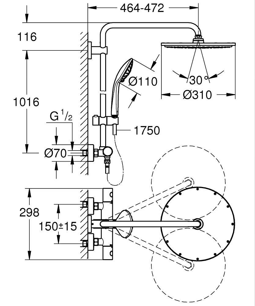 Grohe Euphoria System 310 Thermastatic Shower System – SuperSteel