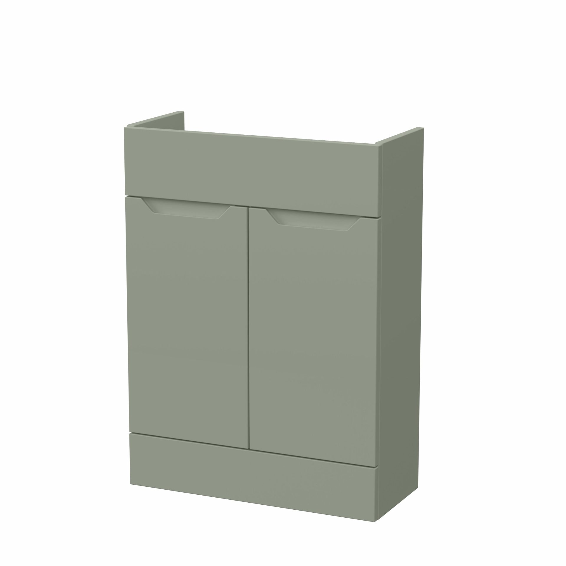 Nuie Lux Loave 600mm 2 Door Slim Floorstanding Unit – Fern Green