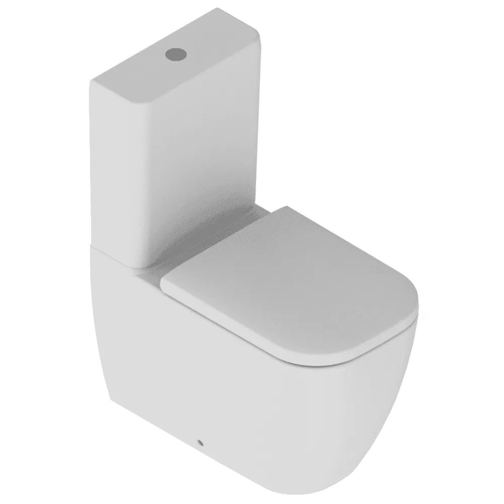 Qualitex Tima Rimless Close Coupled WC & Soft Close Seat