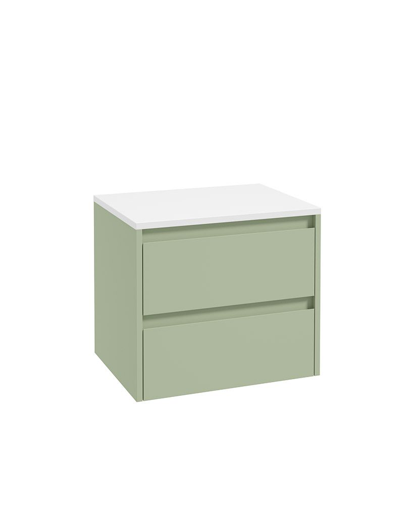 Sonas Living Apex 600mm LED 2 Drawer Wall Hung Countertop Vanity Unit – Parkland