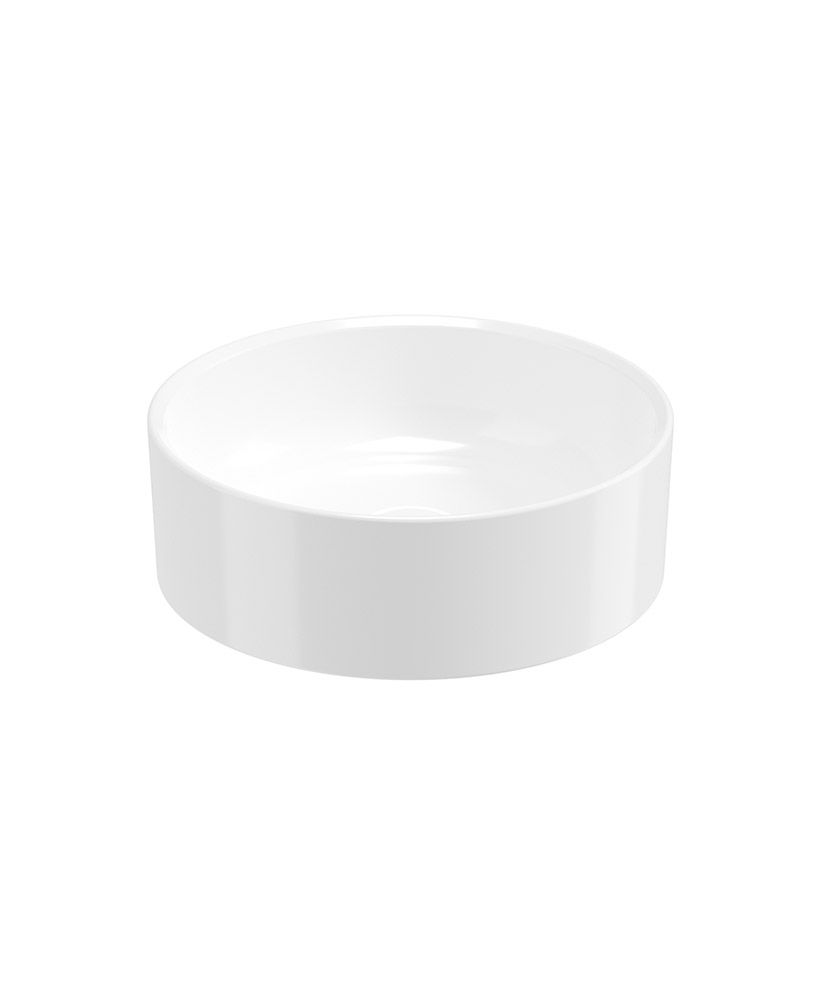 Sonas Living Round Countertop Wash Basin & Waste – Gloss White