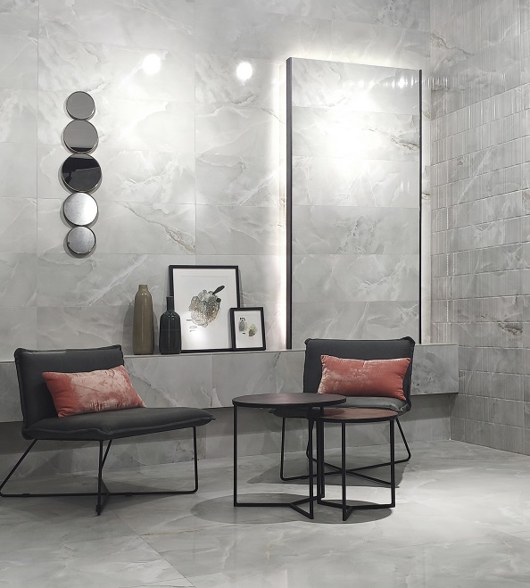 Onyx Lux Dark Grey Semi Polished 600x600mm