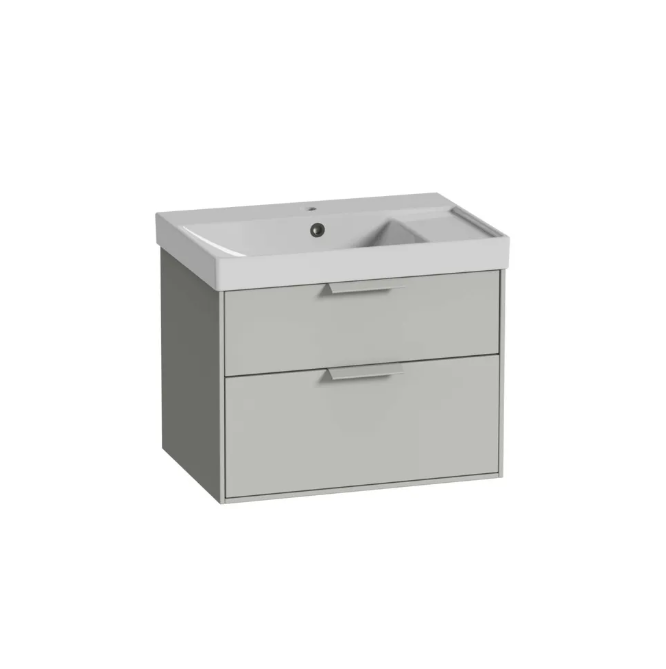 Roper Rhodes Faber 600mm 2 Drawer Wall Hung Unit & Basin – Powder Grey
