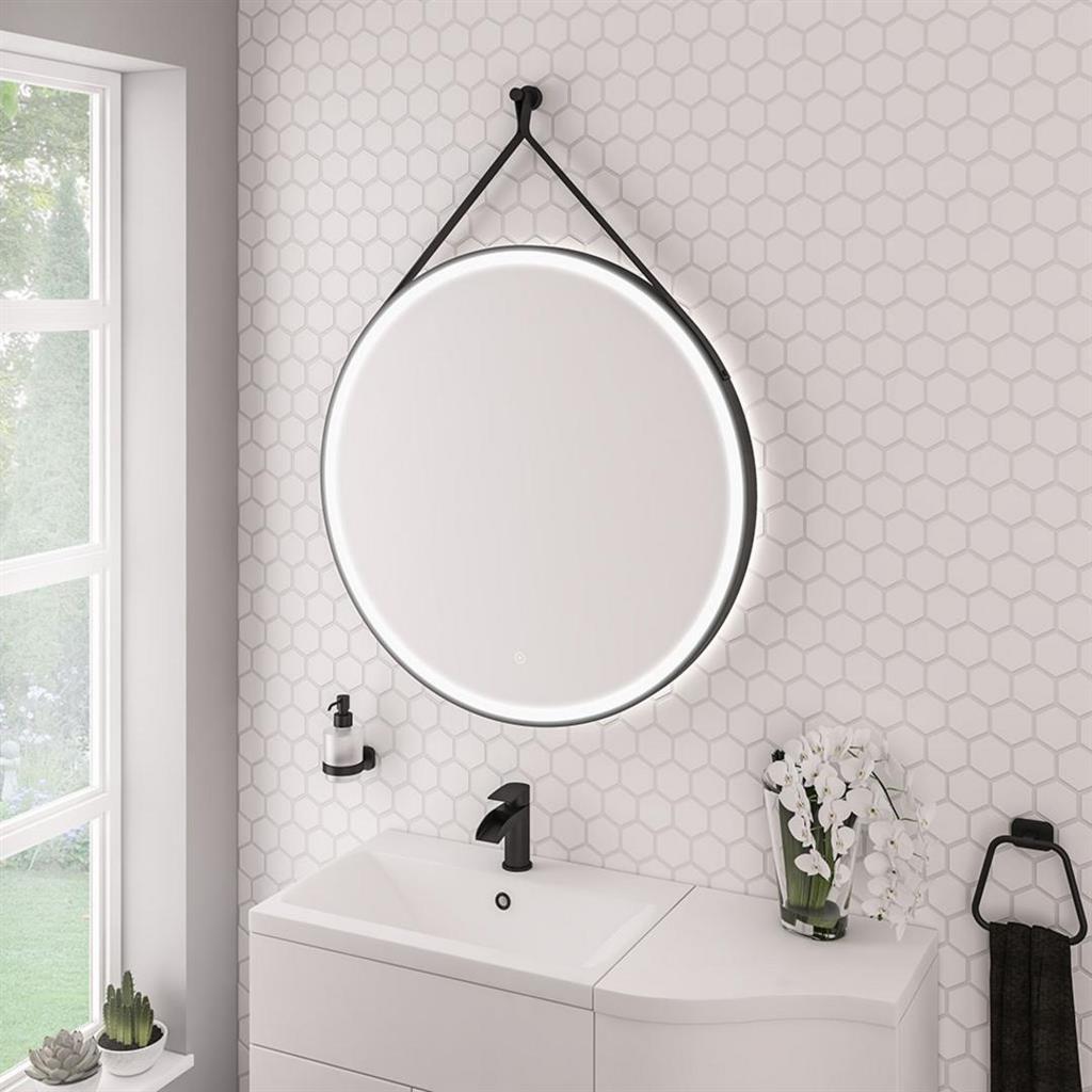 Eastbrook Levone LED Framed Bathroom Mirror – Black