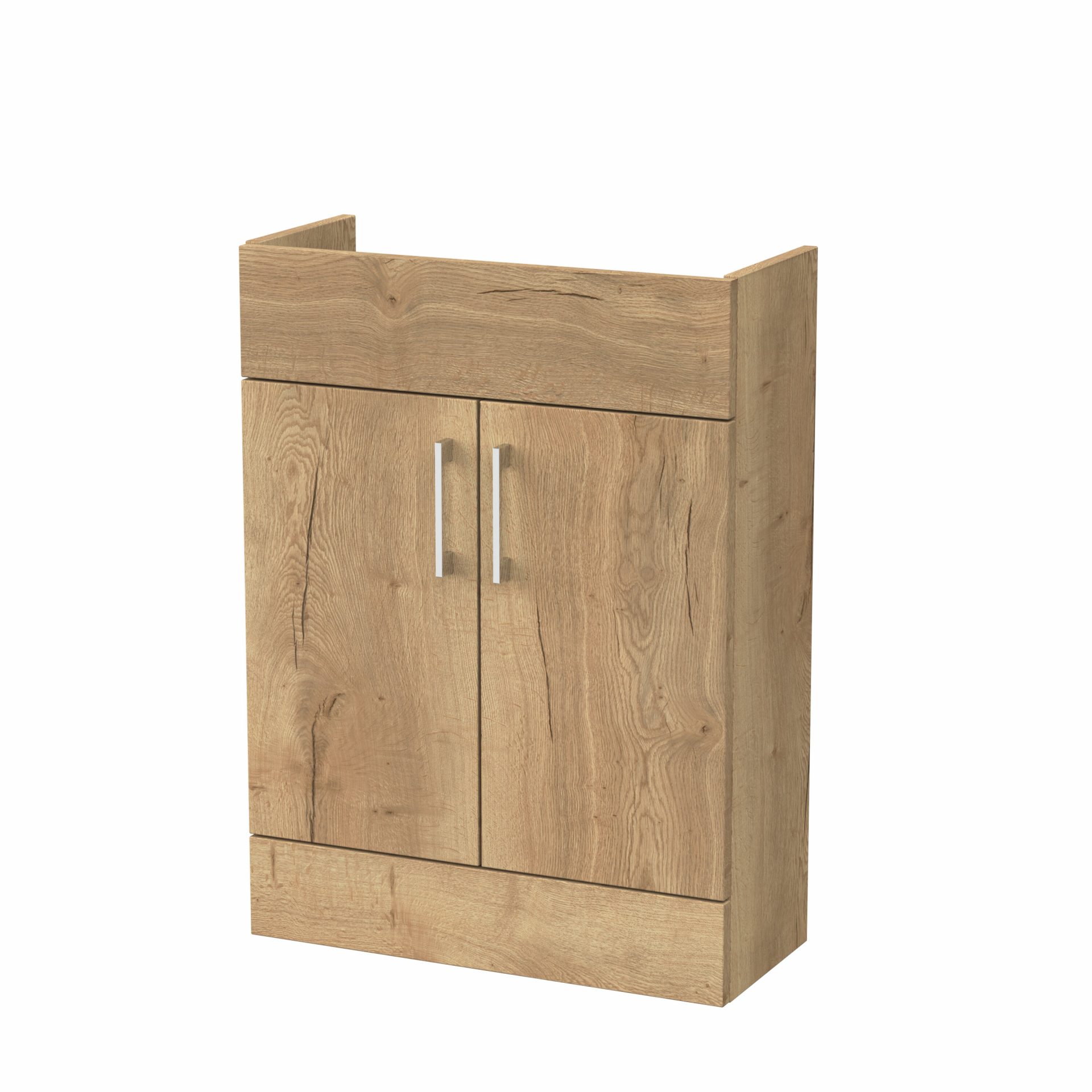Nuie Lux Krest 600mm 2 Door Slim Floorstanding Unit – Autumn Oak