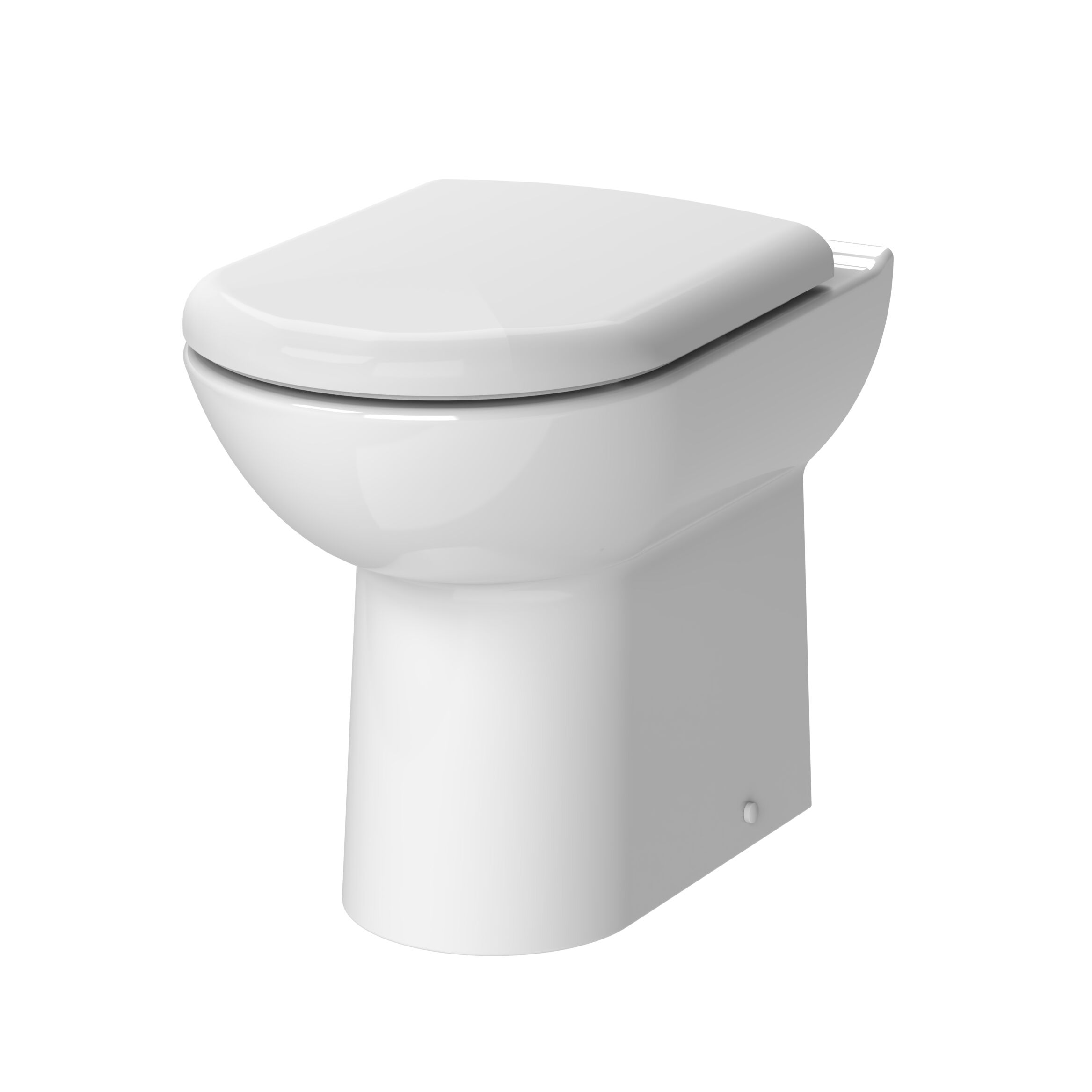 Nuie Lux D-Shape Comfort Height Back to Wall Pan & Soft Close Seat