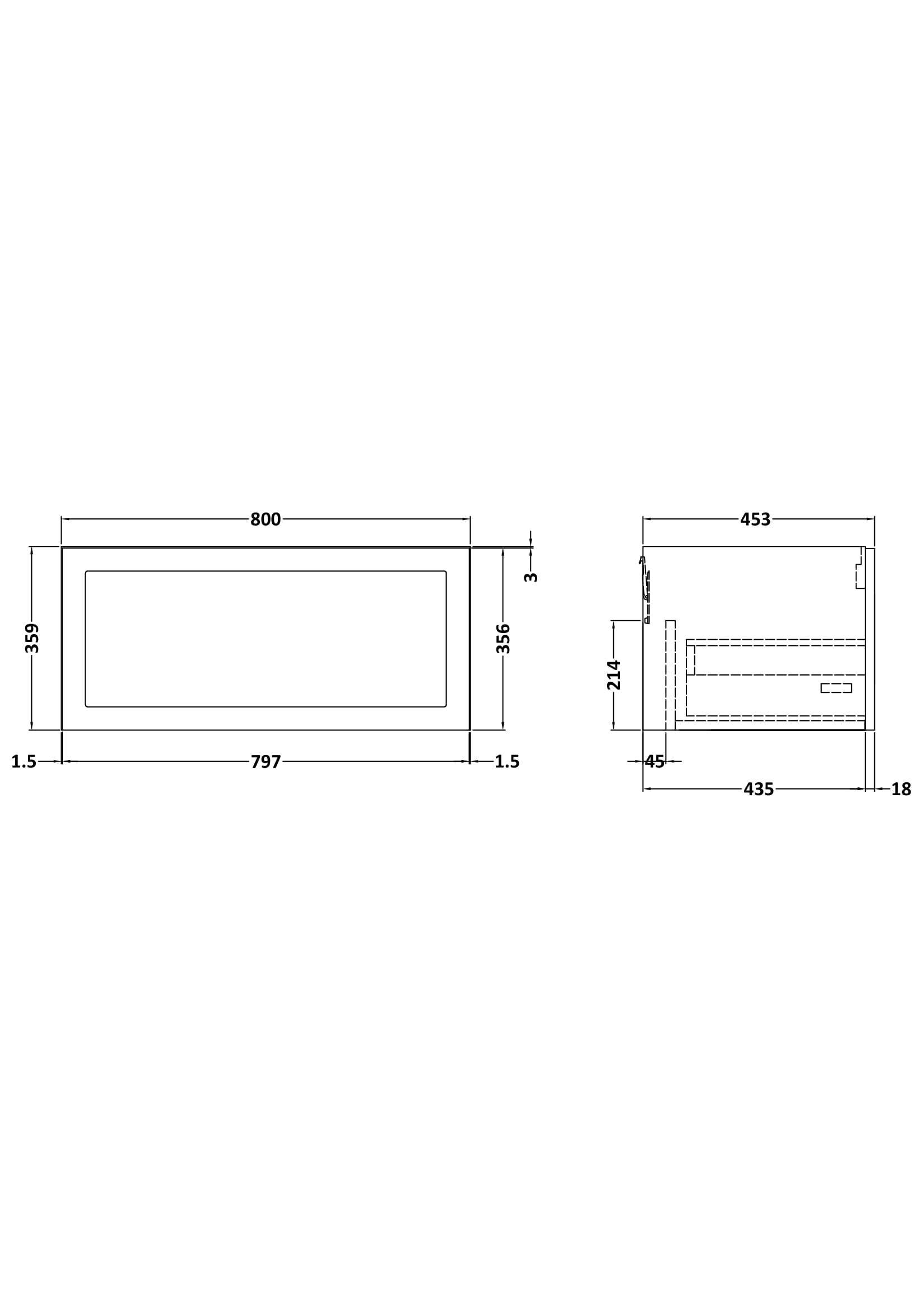 Nuie Lux Larck 800mm 1 Drawer Wall Hung Vanity Unit – Matt White