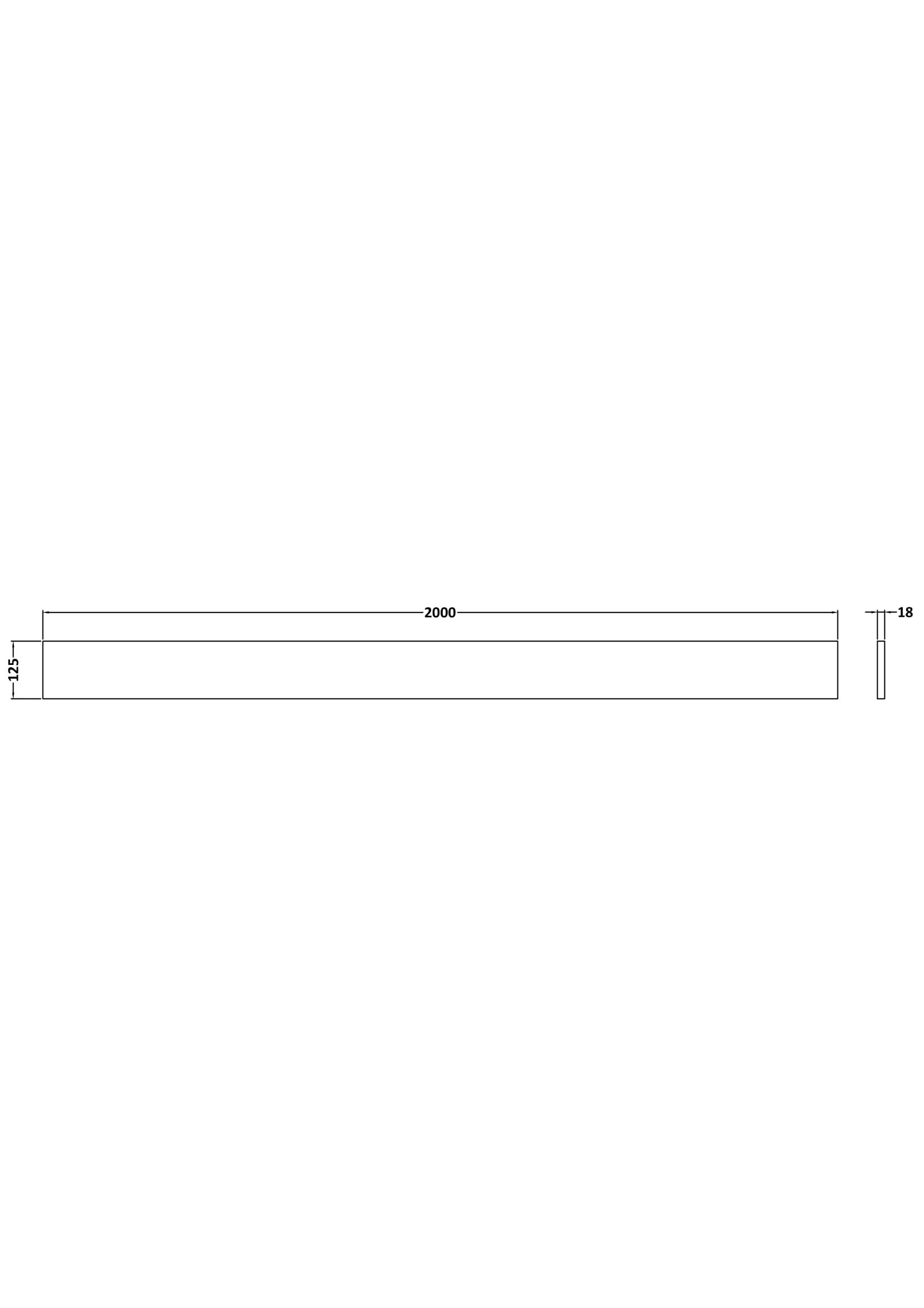 Nuie Lux Krest 2000mm Continuous Plinth – Matt White