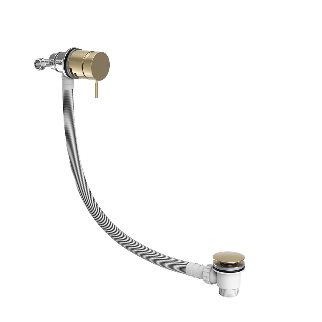 MyLife Bath Filler with Control Valve, Sprung Waste & Overflow – Brushed Brass