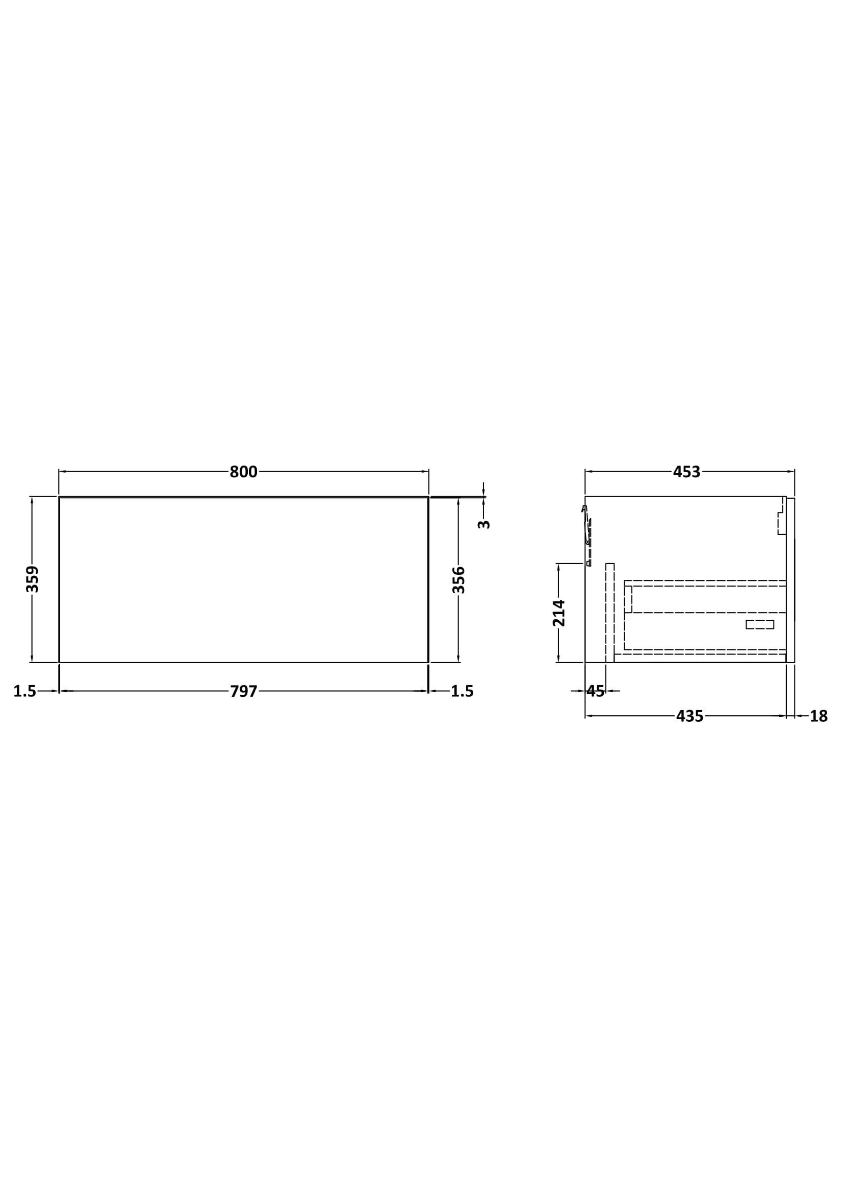 Nuie Lux Kivo 800mm 1 Drawer Wall Hung Vanity Unit – Matt White