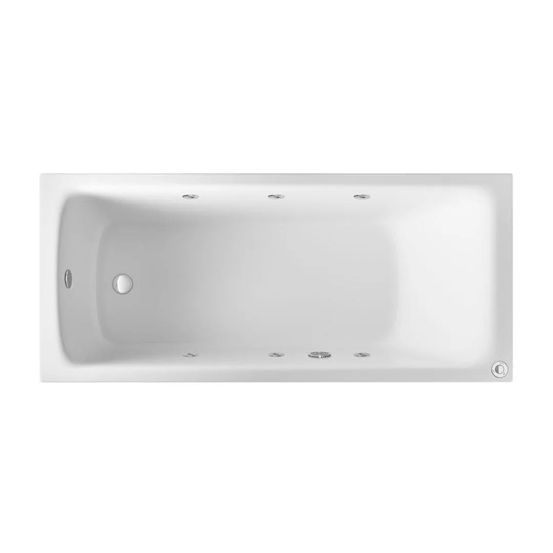Eastbrook Ultra Strong Beauforte Rockall Single Ended 6 Jet Whirlpool Bath 1700x700x440mm – Chrome