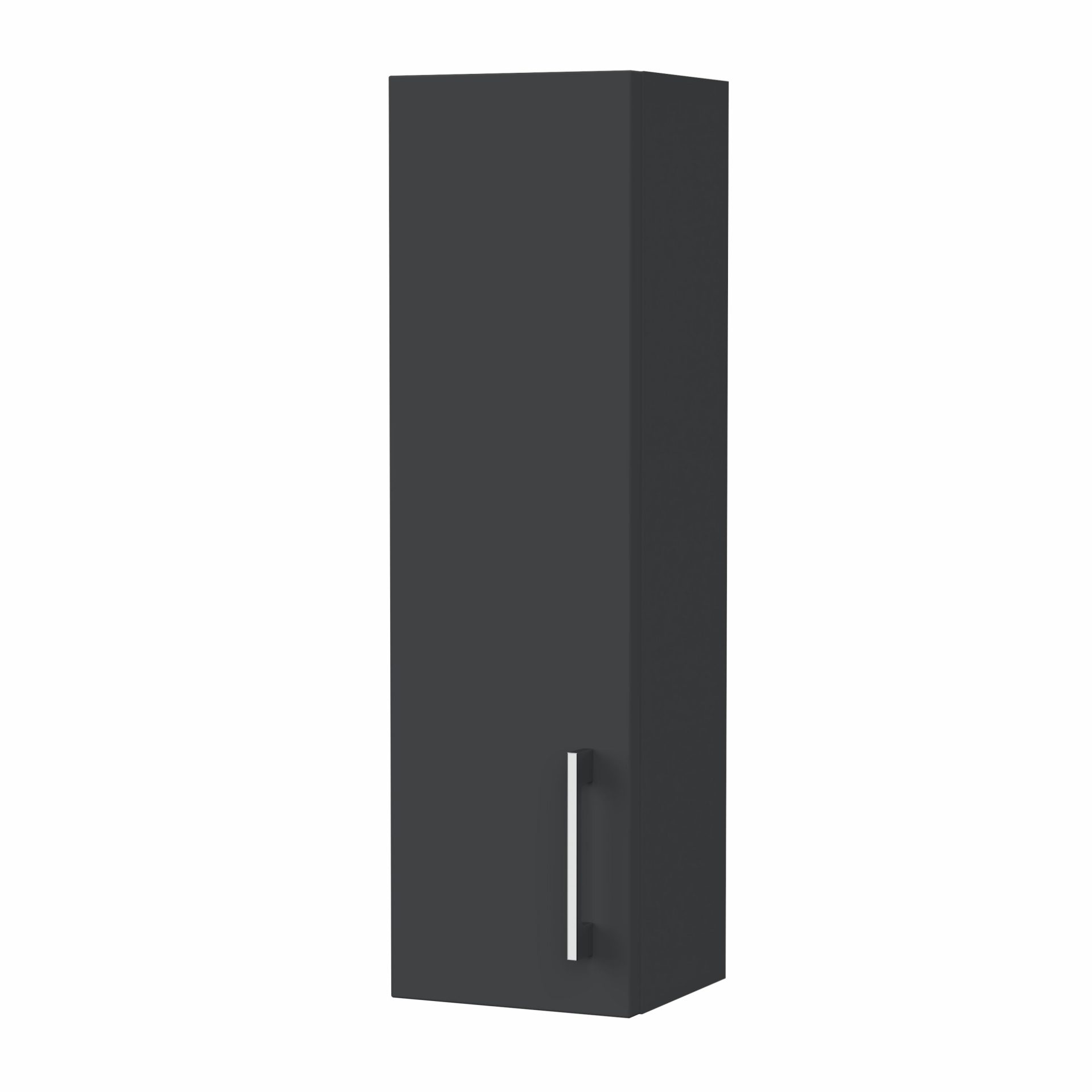 Nuie Lux Krest 200mm 1 Door Wall Hung Cabinet – Soft Black