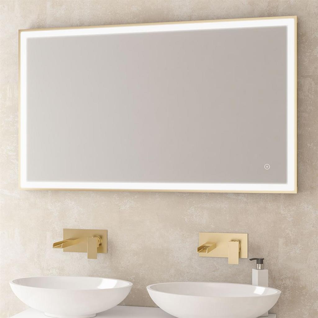 Eastbrook Castelli LED Framed Bathroom Mirror – Brushed Brass
