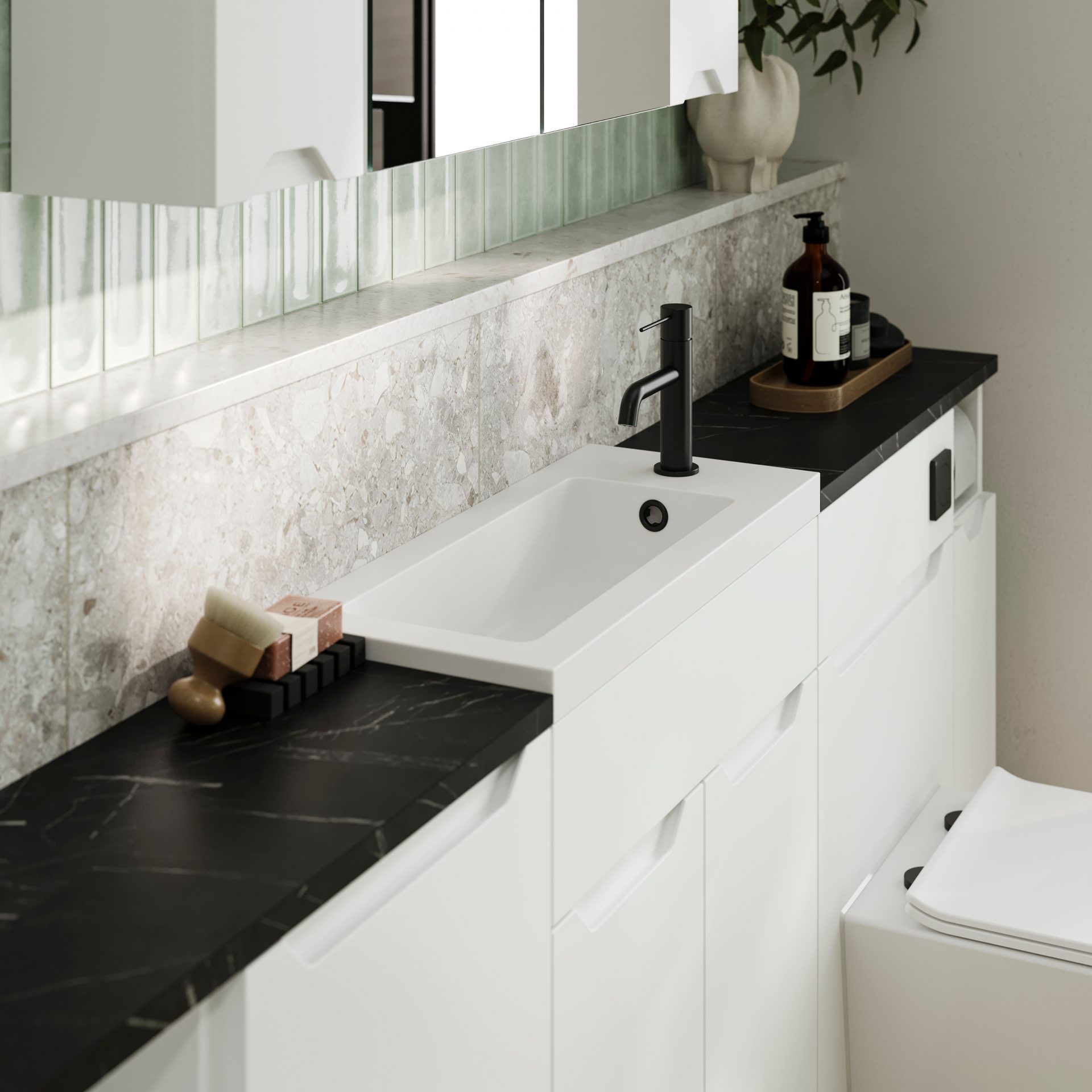 Nuie Lux Loave 500mm Slim Floorstanding WC Unit – Matt White