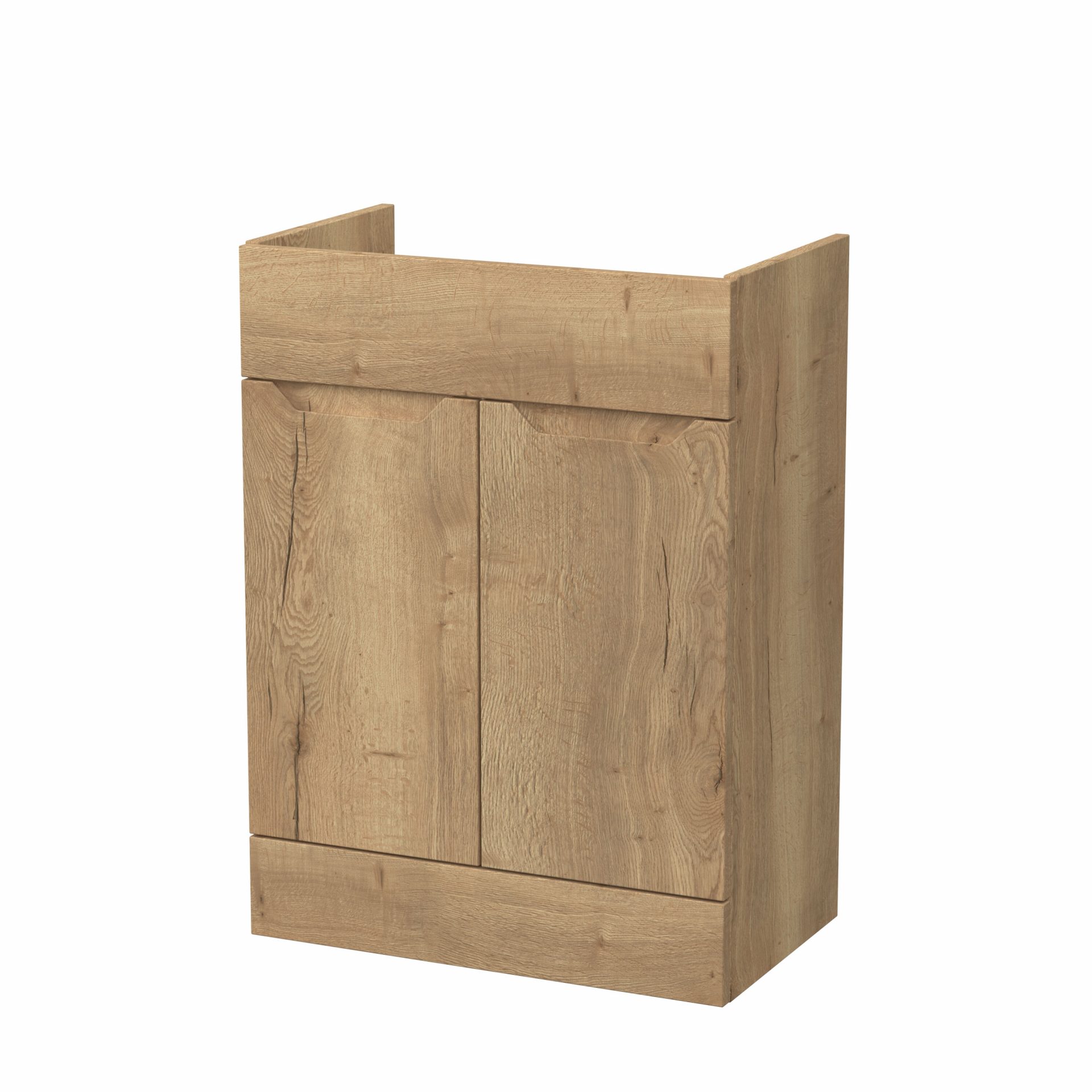 Nuie Lux Loave 600mm 2 Door Standard Floorstanding Unit – Autumn Oak
