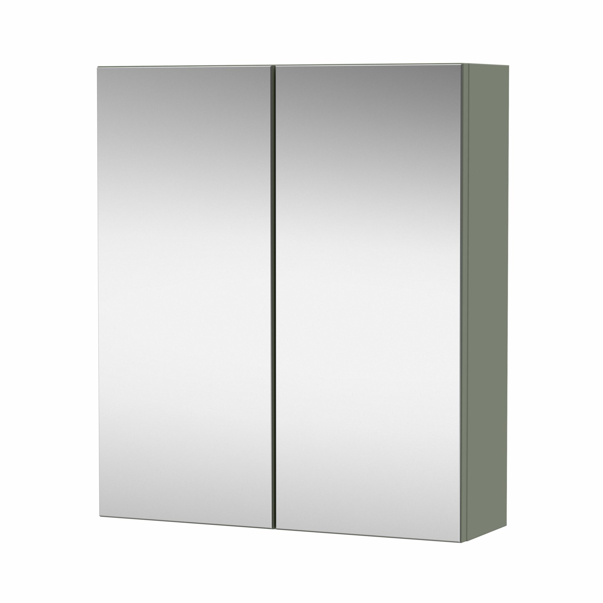 Nuie Lux Krest 600mm 2 Door Wall Mirror Cabinet – Fern Green