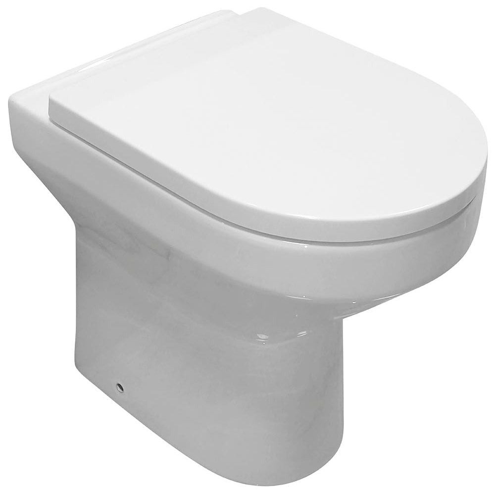 Qualitex Evora Rimless Back-to-Wall Pan & Soft Close Seat