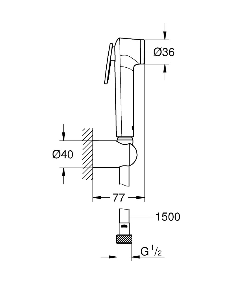 Grohe Tempesta-F Trigger Spray Set – Chrome