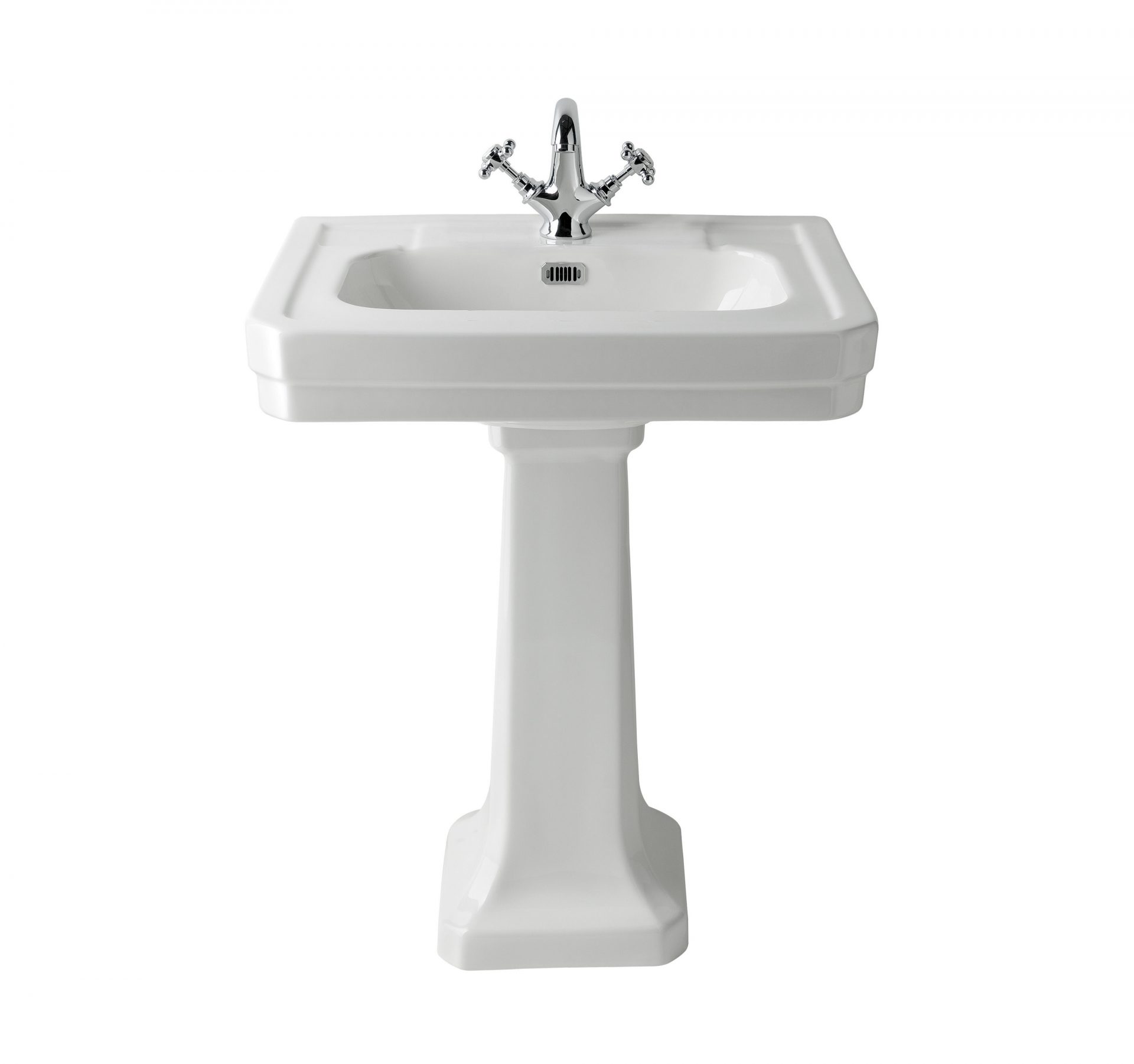 Nuie Lux Hunton 640mm Ceramic Basin & Full Pedestal