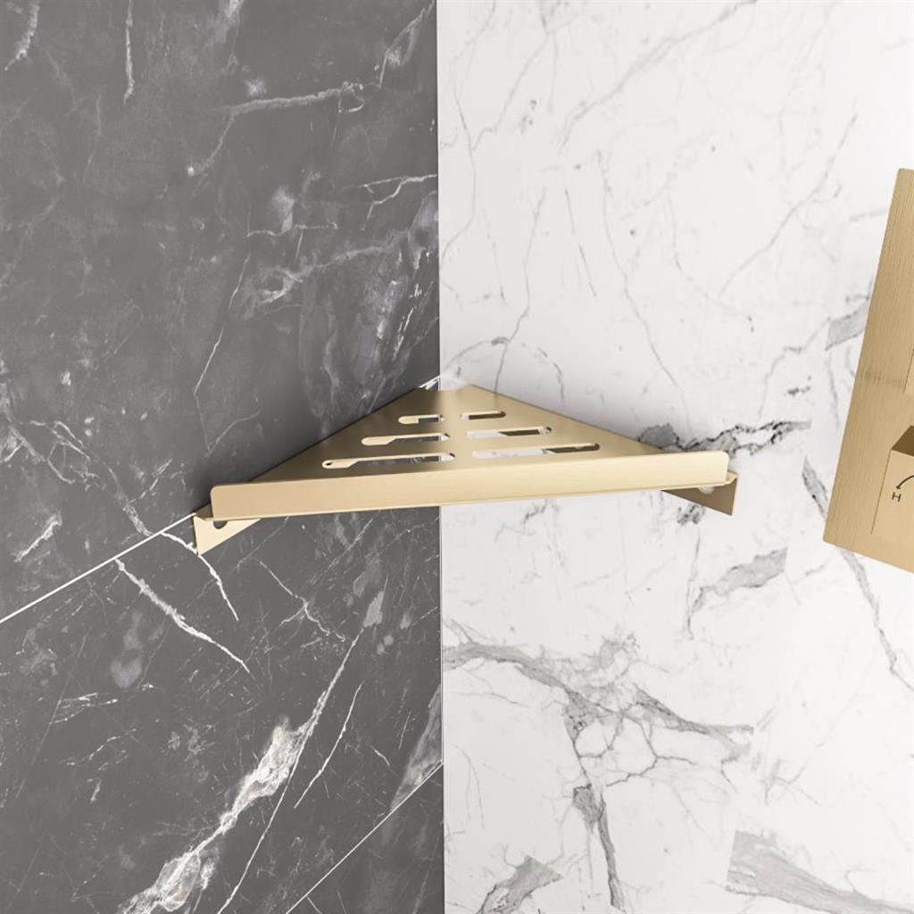 Eastbrook Tile Grout Shelf – Brushed Brass