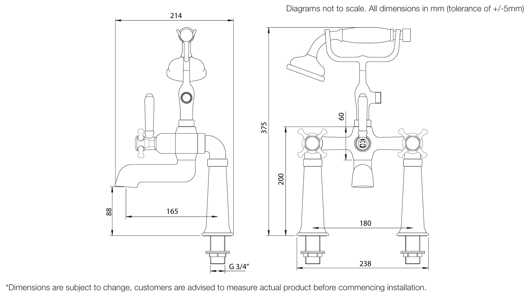 Roper Rhodes Cranborne Bath Shower Mixer – Chrome