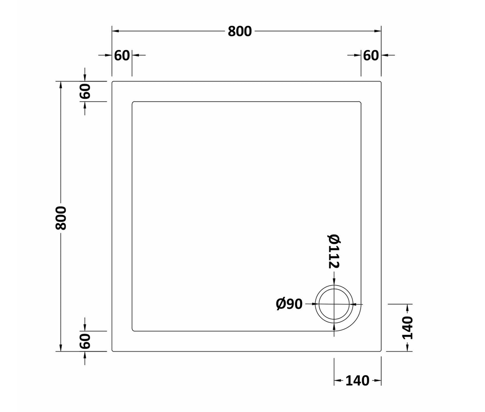 800 x 800mm Brushed Brass Bi-fold Door Shower Enclosure With White Tray