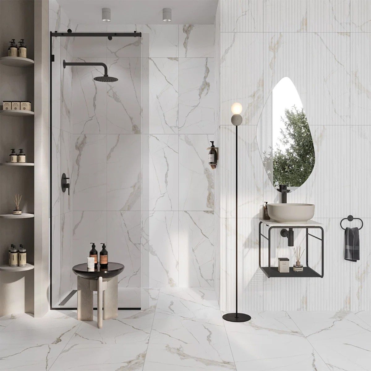 Pamena Matt White Tile 40X80