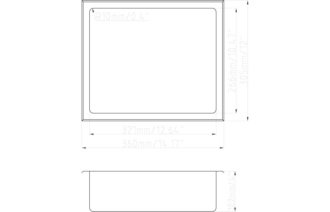MyBathrooms Shower Niche 305x360mm – Stainless Steel