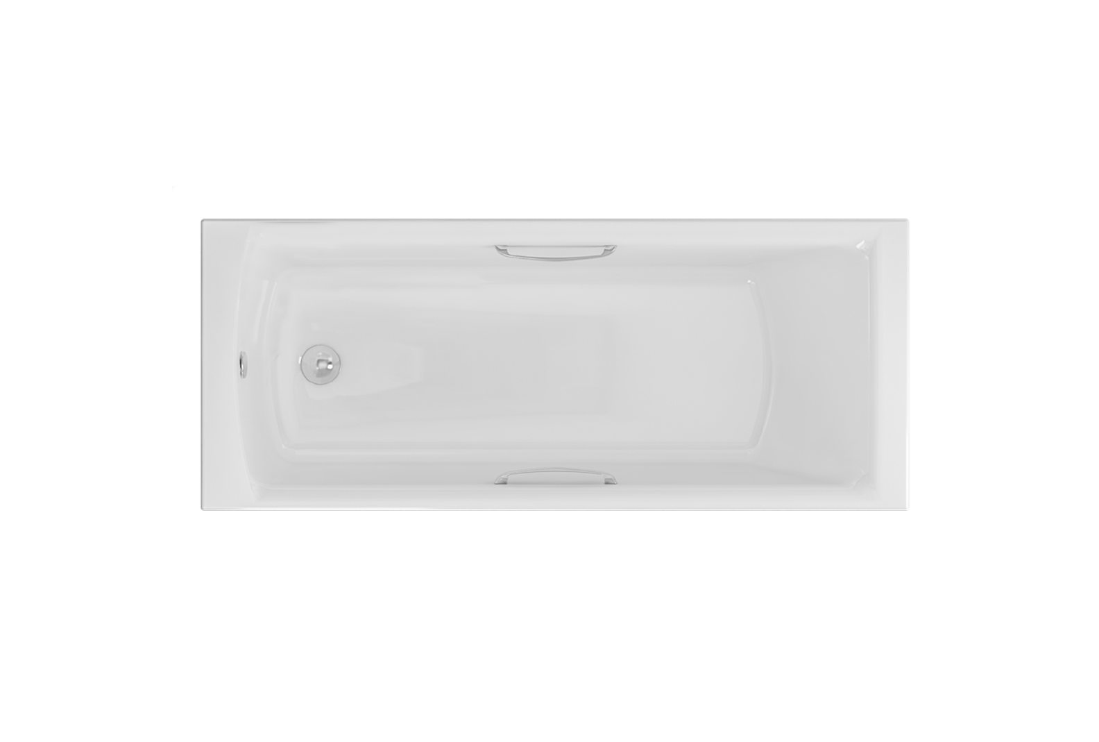 Eastbrook Beaufort 5mm Rockall Single Ended Twin Grip Bath 1400x700mm