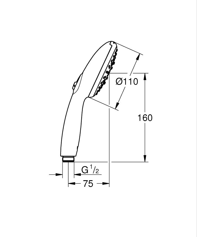Grohe Tempesta 110 Hand Shower – 3 Spray Pattern – Chrome