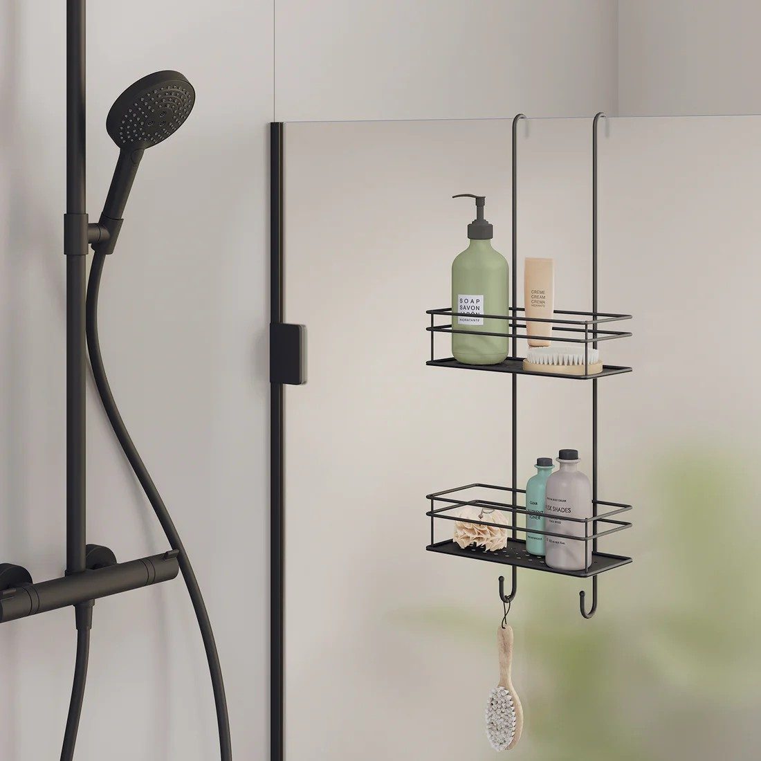 Smedbo Beslagsboden Double Shower Basket – Black