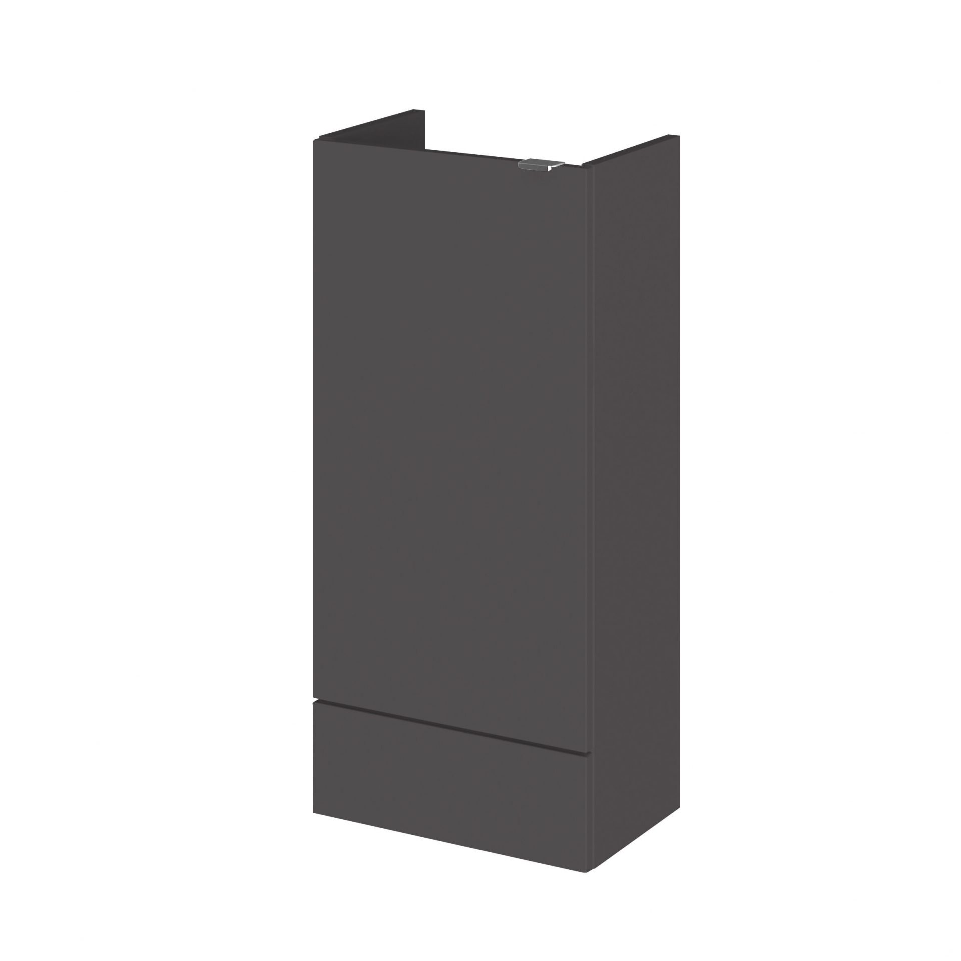 Hudson Reed Fusion Slimline 400mm 1 Door Floor Standing Base Unit – Gloss Grey
